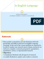 Research in ELT