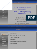 Networks of Neural Computation Self-Organising Networks