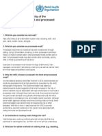 WHO - Q&A On The Carcinogenicity of The Consumption of Red Meat and Processed Meat