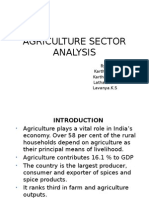 Agriculture Sector Analysis: by Karthikeyan.M Karthick.B Latha.D.V Lavanya.K.S