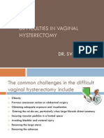 Difficulties in Vaginal Hysterctomy