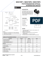 MOC70P1 / MOC70P2 / MOC70P3: Phototransistor Optical Interrupter Switch