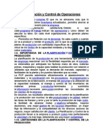 Planificación y Control de Operaciones