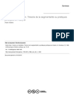 Violence Et Médiation. Théorie de La Segmentarité Ou Pratiques Juridiques en Kabylie