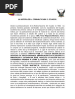 Evolución de La Criminalística en El Ecuador