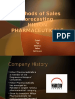 Methods of Sales Forecasting HILTON PHARMACEUTICALS