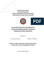 Plan Estrategico para Empresa de Proyeccion Cinematografica de Barcelona Venezuela