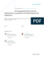 Transabdominal Sonography Before Uterine Exploration As A Predictor of Retained Placental Fragments