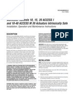 Worcester Controls 10, 15, 20 ACCESS I and 10-40 ACCESS M 39 Actuators Intrinsically Safe