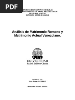 El Matrimonio Romano y Venezolano