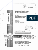 Evaluation of Projectile Impact On Earth-Covered Structuress