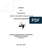 CEA Report On Failure of 220KV & Above Voltage Class Substation Equipment, Dec.2013