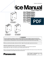 Service Manual Power Supply Unit Panasonic KX-TDA0104X