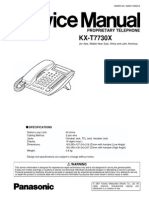 Manual de Servisio Del Teléfono Propietario Analógico Panasonic KX-T7730x