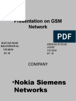 Presentation On GSM Network: Ravi Kumar Khandelwal Vii Sem Ec-B