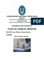 Informe de Flujo en Canales Abiertos