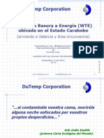 DuTemp WTE Basura Energia Agua Carabobo Valencia Maracay V1