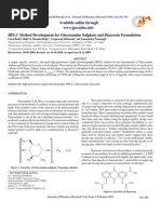 HPLC Method Development For Glucosamine Sulphate and Diacerein Formulation