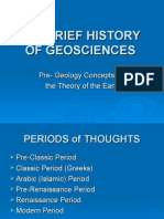 A Brief History of Geosciences