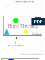 Shape Beginnings: Shape Matching File Folder Game