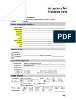 ATP Form For VSAT ISAT - Kadugli