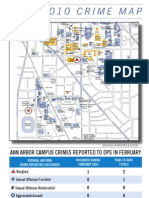 Feb. 2010 Crime Map: Ann Arbor Campus Crimes Reported To Dps in February