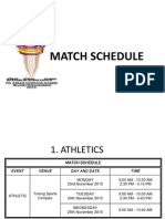 Schedules of 7th ASEAN School Games 2015