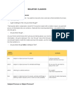 Relative Clauses Upn E3