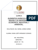 Elementos Químicos de Impacto en La Región.