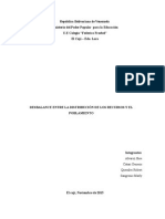 Desbalance Entre La Distribucion de Los Recursos y El Poblamiento en Venezuela 