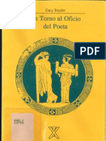 En Torno Al Oficio Del Poeta. Gary Snyder.