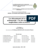 Determinants Valeur Actionnariale