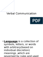 Verbal Communication