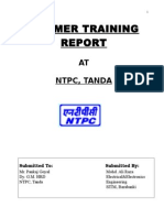 Summer Training Report On NTPC Tanda, Ambedkar Nagar