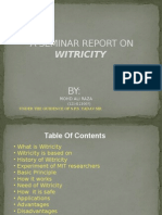 Seminar Report On Witricity