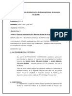 Modelo de Demanda de Autorización de Disponer Bienes de Menores Incapaces