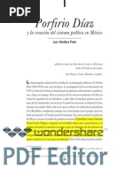 Porfirio Díaz y La Creación Del Sistema Político en México