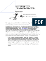 Ridiculously Sensitive Electric Charge Detector