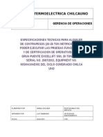 Solped Alquiler Contrapesos para Certificacion Grua Puente Excellift SWL 20 Ton Stahl Serial No. 2687-2011, Equipment No. 00sma10ae001 (Rev01)