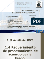 Calidad de Los Fluidos Producidos