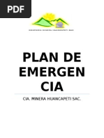 Plan de Emergencia CIA Minera Huancapeti Sac