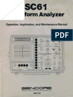 Sencore SC61 Operation, Application, and Maintenance Manual