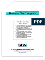 Business Plan Template