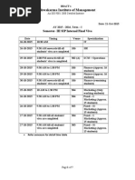 MBA SEM-III Internal Viva Time Table 2015-16 PDF