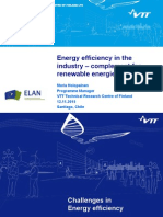 Energy Efficiency in The Industry - Complement For Renewable Energies - Maria Holopainen VTT