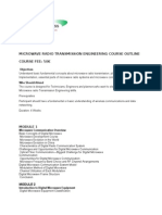 Microwave Radio Transmission Engineering Course Outline