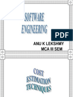 Cost Estimation Techniques