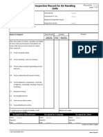 Inspection Record For Air Handling Units: Record No.: - Page 1 of 2