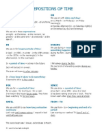 Prepositions of Time