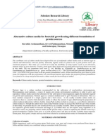 Alternative Culture Media For Bacterial Growth Using Different Formulation of Protein Sources